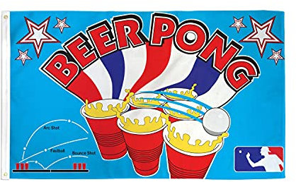 AZ FLAG - Flagge Beer Pong - 150x90 cm - Beirut Bier Pong Fahne 100% Polyester mit Messing-Ösen - 110g