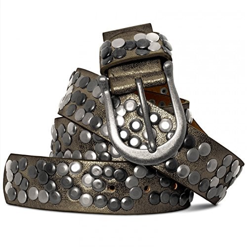 Caspar GU223 Damen Vintage Nietengürtel, Gürtelgröße:80, Farbe:kupfer metallic