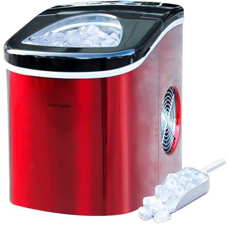 Frigidaire EFIC117-SSRED-COM Machine à glaçons en acier inoxydable, métal, acier inoxydable rouge
