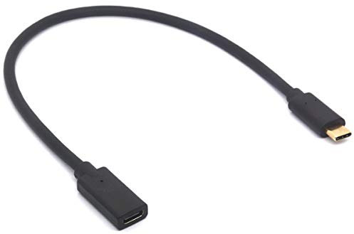 OpenII Short USB C Cable - Gold Plated USB 3.1 Male to Female Type C Extension Cord for Macbook Pro Nintendo Switch Laptop Tablet Mobile Phone (Straight To Female)