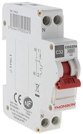Thomson Disjoncteur à vis PH+N 32A NF Pouvoir de coupure 4.5KA