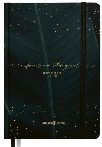 Lebenskompass Kalender 2023 Buchkalender A5 TROPICAL - Schöner Wochenkalender & Terminplaner 2023 - Hardcover Taschenkalender 2023 - Buchkalender A5 + Viele Extras