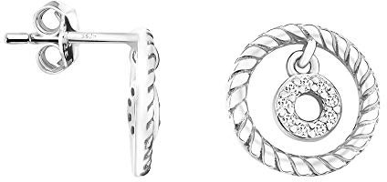 SOFIA MILANI - Damen Ohrringe 925 Silber - mit Zirkonia Steinen - Kreis Ohrstecker - 21015