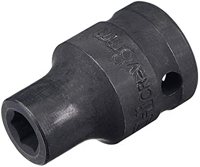 sourcing map 1/2 Drive by 8mm 6-Point Impact Socket, CR-V Steel 1.5 Length, Shallow Metric Sizes