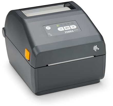Zebra ZD421 Thermodirekt-Desktop-Drucker, 203 DPI, Druckbreite 10,2 cm, kabelgebunden, USB- und Ethernet-Konnektivität, ZD4A042-D0EE00EZ, kein Thermoband erforderlich