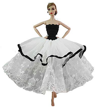 GIVBRO Puppenkleidung für 11,5 Zoll Mädchen Puppen 30 cm Puppe Vintage Kleid Brautkleid Kostüm Zubehör (#D)
