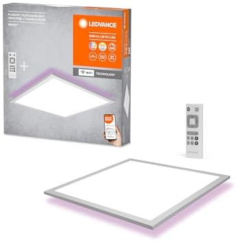 Ledvance LED WiFi Deckenleuchte weiß, 28 W 2000LM, 3000-6500K, 45x45 cm, Wandleuchte dimmbar, RGB Technologie, Smart+ Planon, steuerbar über App oder Sprachassistenten wie Alexa oder Google,