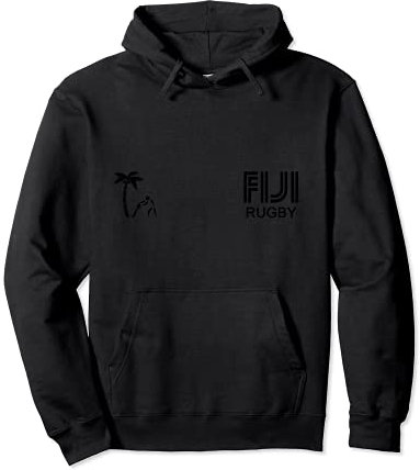 Herren Rugby-T-Shirt mit Fidschi-Motiv für Rugby-Ball-Spieler Pullover Hoodie