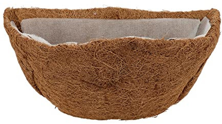 QSDGFH Lot de 2 doublures de panier semi-rondes en fibre de coco pour paniers suspendus en fibres de coco naturelles pour pots de fleurs