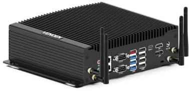 Mini PC Industriale Core i7 10610U, Fanless PC Industrial RS232/RS485 COM | 2GPIO, Dual Lan, 4G/5G SIM Slot, HD/DP/USB-C Triple Display, Wifi, WIN11/Linux IPC, 16GB RAM 256GB SSD