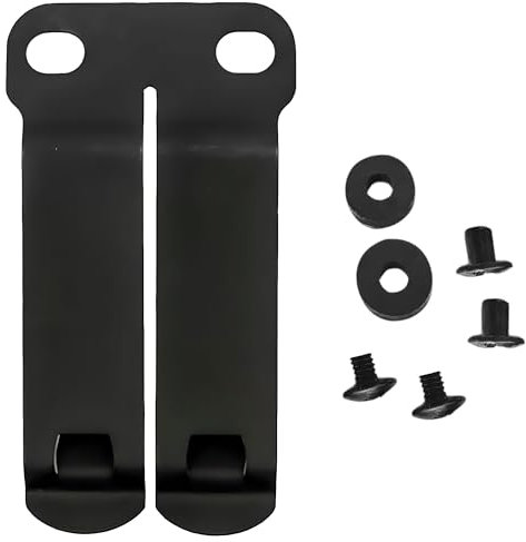 HolsterBuilder DCC Monoblock Clip, Metall Gürtelclip für IWB/OWB Verdecktes Trageholster, Sichere Holsterbefestigung mit Befestigungsmaterial, Dunkel Matt Grau, Made in USA