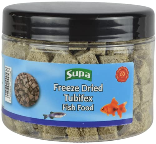 SUPA Natural Tubifex Cubes, 70 Grams, Highly Nutritious Protein Rich Food for Aquarium and Pond Fish