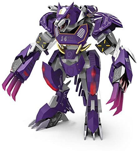 Microworld 3D Metal Puzzle, Mechanical Wolf Metal Model Kits, Difficult Challenge Jigsaw Puzzles Laser Cut Brain Teaser DIY Collection Gifts Puzzles for Adults Men Boys Teens