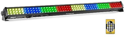BeamZ LCB144 MKII - LED Bar, professionelle Lichtbar, DJ Lichteffekt, DMX, Soundsteuerung, Master-Slave-Funktion, Partybeleuchtung, LED Party Bar, Light Show Bar, inkl. Fernbedienung