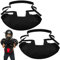 2 Stück Fußball-Handwärmer, Beutel, Handmuff Fußballwärmer, Tasche, taktischer Handwärmer, Handwärmer, Tasche für Fußball im Freien (schwarz, 35,6 x 16,5 cm)