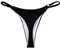 GORGLITTER Damen Bikini Unterteil Tanga Bikinihose Bikini Bottom mit Ring Bindung Bikinislip Schwarz XL