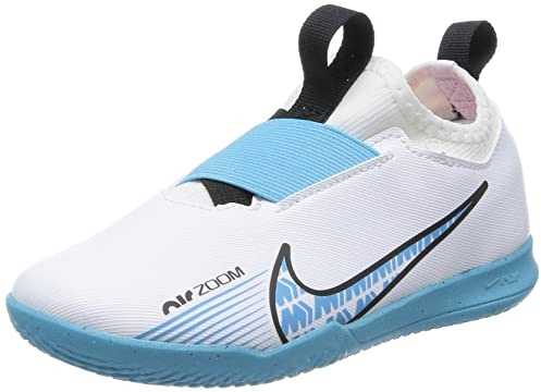 NIKE Jungen Unisex Kinder Zoom Vapor 15 Academy Ic Fussballschuh, White/Baltic Blue-Pink Blast, 32 EU
