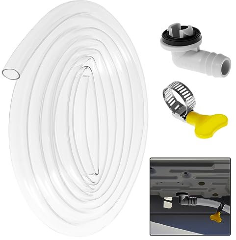 BUTORY Kit de manguera de desagüe de aire acondicionado de 16,5 pies y cubierta de tubo de desagüe de aire acondicionado a prueba de fugas (5 m, color transparente)