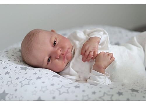 Anano Reborn Puppe Silikon Babys Mädchen 19 Zoll 48cm Lebensechte Vollsilikon Babypuppe Wie Echtes Baby Ganzkörper Silikon Weiche Neugeborene Baby Puppen Levi Waschbare