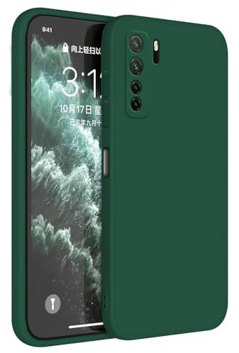 Topme Funda para Huawei P40 Lite 5G (6.5 Inches) Carcasa Caja Case Estuche, Funda Protectora de Piel de Silicona TPU - Verde Oscuro
