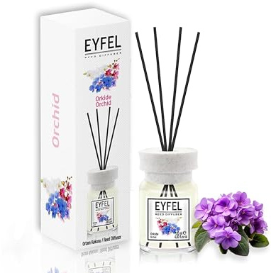 EYFEL Reed Diffusers for Home – Orchid Reed Diffuser Set 4.05 fl oz Oil Diffuser Sticks, Bathroom Diffuser, Home Fragrances, Scented Sticks, Home Décor