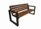 Primario Grande Gartenbank, Parkbank - Gartenmöbel, Outdoor Bank mit 350kg Tragfähigkeit - Sitzbank Holz Wetterfeste (Grande, Walnuss, 150cm - Sitzlänge, CE)