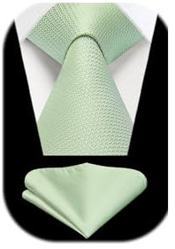 Enlision Cravate Homme Vert sauge Mariage Affaires Cravates et Pochette à Classique Ensemble Élégant pour Fête