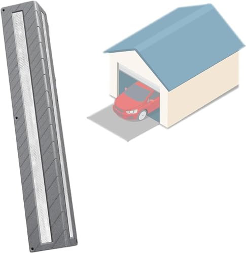 HXRW Garagen Wandschutz Garage Wall Protection, Wall Corner Guard for Parking Garages, L-Shape Corner Guard Reflective Strip Für Parkplätze und Lagerhallen (Color : Gray-31.5x3.9x0.47in, Size : 1pc