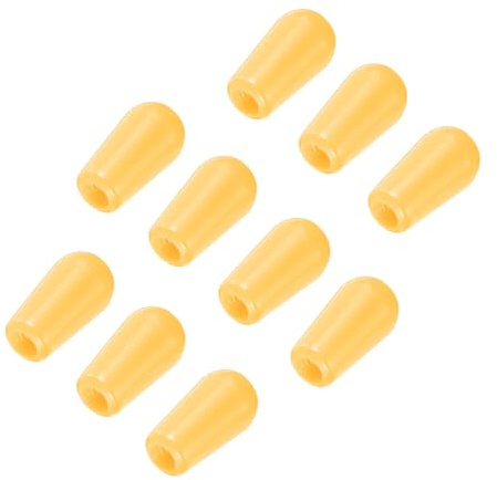 QUARKZMAN 10 Piezas de Puntas de Interruptor de Palanca Amarillo | de Plástico M3.5, para Guitarra Eléctrica LP