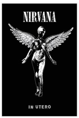 In Utero Vintage-Album-Poster, Leinwandposter, Wandkunst, Dekordruck, Bild Gemälde für Wohnzimmer, Schlafzimmer, Dekoration, ungerahmt, 20 x 30 cm