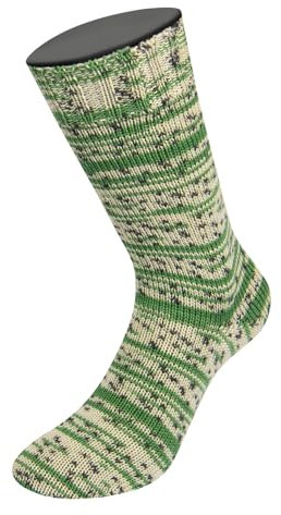 LANA GROSSA Meilenweit Seta | Sockengarn mit Seidenanteil, waschmaschinenfest | Handstrickgarn 55% Schurwolle (Merino), Polyamid, & Seide | 100g Wolle zum Stricken & Häkeln | 400m Garn FB3604