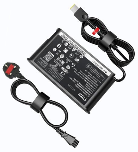 170W Charger for Lenovo Legion Slim 5 Thinkpad P1 P16 P50 P51 P52 P53 P70 P73 Extreme W540 W541 T540P, Slim AC Adapter for Lenovo LOQ Ideapad Gaming 3 Yoga Pro 9i 12 14 15 LOQ15 Power Adapter