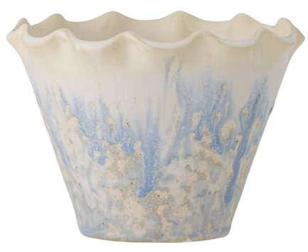 Bloomingville Bertha Blumentopf, Blue, Steingut, T14xH10,5 cm