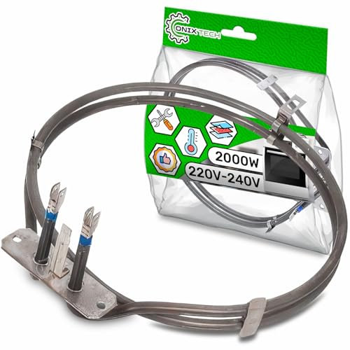 Resistencia Horno Circular 2000W 220V-240V con Código Original 77X2277 CCM002830 76X5859 77X3169 para Brandt para Fagor para De Dietrich - MADE IN TURKEY - Garantía de 5 Años - ONIX TECH