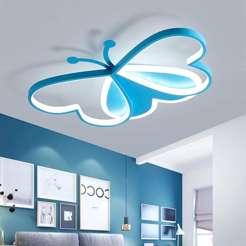 Deckenlampe Kinderzimmer Kreative Decken Lampe LEDceiling Light Mit 50CM 36W Fernbedienung Dimmbare Pendelleuchte Glas APP Für Jungen/Mädchen Kinderzimmer Augenschutz Mit Sanftem Licht-Blue