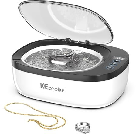 Ultraschallreinigungsgerät Ultraschallreiniger Ultraschallgerät KECOOLKE 750ml Sonic Cleaner mit digitalem Timer für Brillen, Ringe, Münzen, Fingerringe, Geld