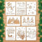 8stk Wiederverwendbare Weihnachtsschablonen, 28x20,3cm Große Merry Christmas-Schablonen Weihnachtsbaum Weihnachtsmann Winterferien-Vorlagen zum Malen auf Holz Bauernhaus Wänden Stoff