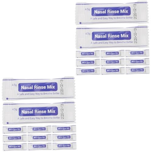 FRCOLOR 2 Sätze Nasale Salze Nasenatmung Verbessern Nasal Rinse Salt Nasenspray Nasenpflege Nasensalzlösung Werkzeug Zum Reinigen Der Nasenspülung Nasenreinigungssalz 40 Stück * 2