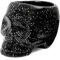 Fisura - Macetero Original con Forma de Calavera. Macetero de Calavera Negro y Blanco. Macetero Decorativo Interior Negro. Macetero para Cactus. 12 cm de diámetro. 15x19x14 cm.