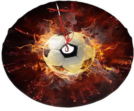 Base per albero di Natale a forma di palla da calcio antincendio, resistente tappetino per albero di Natale, Halloween, eventi, spettacolo, decorazione da 76,2 cm