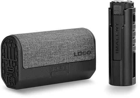 IMALENT LD35 Rechargeable EDC Flashlight 1200 Lumen with Type-C Charging Case, OLED Display Tactical Flashlights, for Camping, Hiking, Cycling, Emergencies (Black)