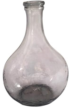 Bouteille Dame Jeanne en Verre Gris fumé, Hauteur 34 cm
