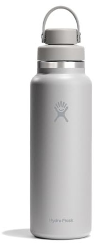 Hydro Flask 40 Oz Wide Mouth Chug Cap Water Bottle - Insulated Stainless Steel with Leakproof closeable lid for Cold Water Drinks, Sports, Travel, car and School in Tonal Birch