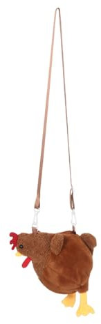 VALICLUD Witzige Huhn Plüsch Umhängetasche für Reisen und Shopping Niedliche Tier Schultertasche Tragbare Plüsch Geldbörse für Mädchen und Frauen Lustiger Hühner-style Rucksack