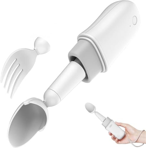Cuillère pour tremblements de la main,Cuillère intelligente portable pour la maladie de Parkinson,Cuillère fixe et fourchette avec auto-stabilisation intelligente,pour les personnes souffrant de pa