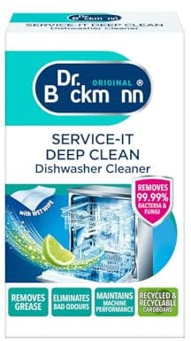 Dr. Backmen Service-it Deep Clean Dishwasher Cleaner | Hygienically cleans and removes bad odours | Incl. wet wipe | 75 g (Pack of 4)