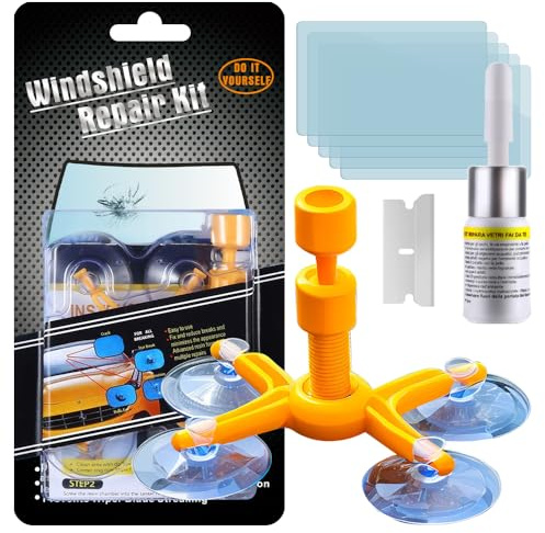 Manelord Car Kit Reparation Pare Brise, Résine Pare Brise de Réparation Pare-Brise, pour Réparer Les Éclats de Fissure de Pare Brise Voiture