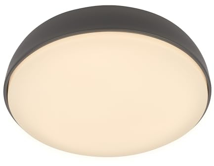 BRILONER - LED Deckenlampe mit warmweißer Lichtfarbe, 10W, 1200lm, LED Lampe, Deckenleuchte, Wohnzimmerlampe, Küchenlampe, Deckenbeleuchtung, Flurlampe, 28,5x7,6 cm, Anthrazit