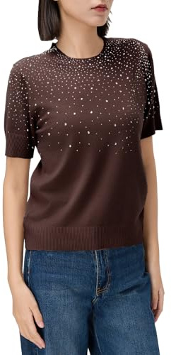 Beauty Women – Maglione Donna Leggero Maniche Corte Girocollo | Maglia Fine Traspirante Alta Elasticità | Viscosa | Basico da Sottogiacca/Layering