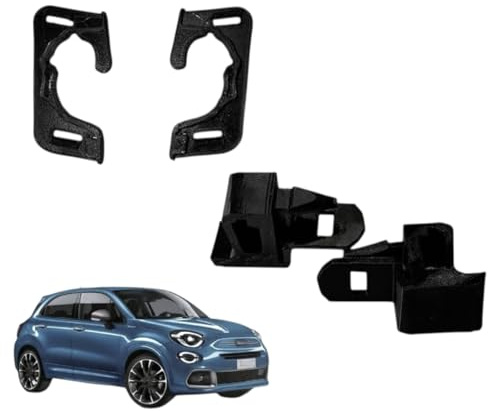 RAEM RICAMBI AUTO Kit Ganci + Gommini Supporto Mensola Cappelliera Baule per 500X – Coppia Rinforzata – Compatibile, Non Originale